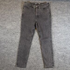 Old Navy Jeans Women's Gray Denim Rockstar Super Skinny Extra High Rise Size 12